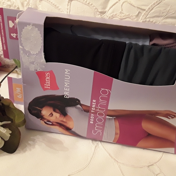 NEW, HANES PREMIUM BOBY TONER SMOOTHING BRIEFS 6M - Picture 2 of 8